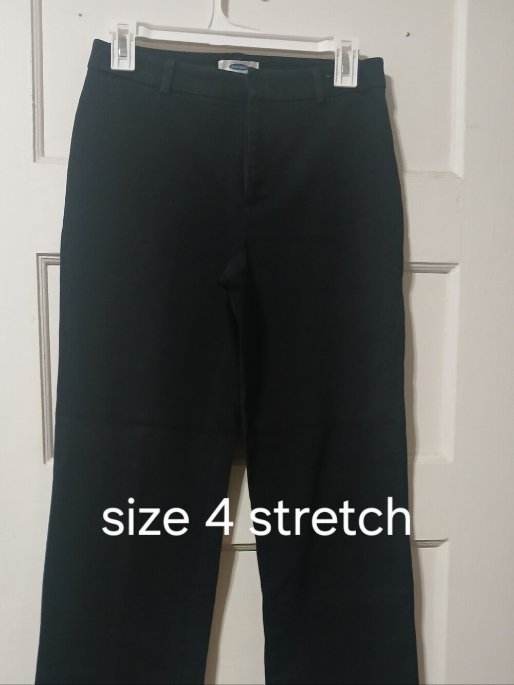 Womens Black Stretch Pants - Size 4